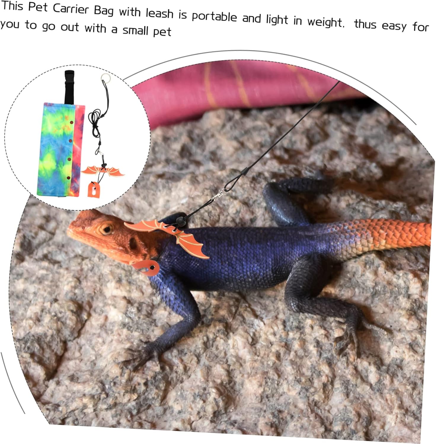 Beaupretty 1 Set Bag Bearded Dragon Outdoor Carrier Adjustable Reptile Carrier Pet Sling Travel Carry Bag Toy Tank Outdoor Reptile Travel Bag Portable