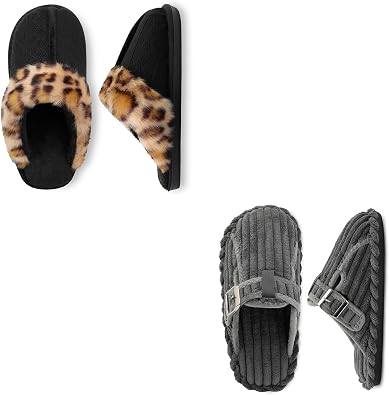 XIHALOOK Slippers for Women House Shoes Memory Foam Comfy Soft Slippers Slip On Clogs for Indoor Outdoor Size 8-9