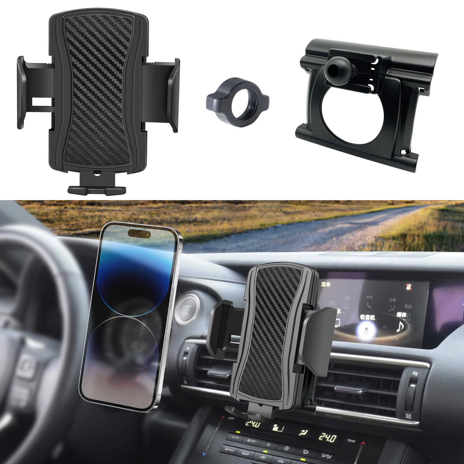 YIXKTUKEKE Lexus IS Vent Mount