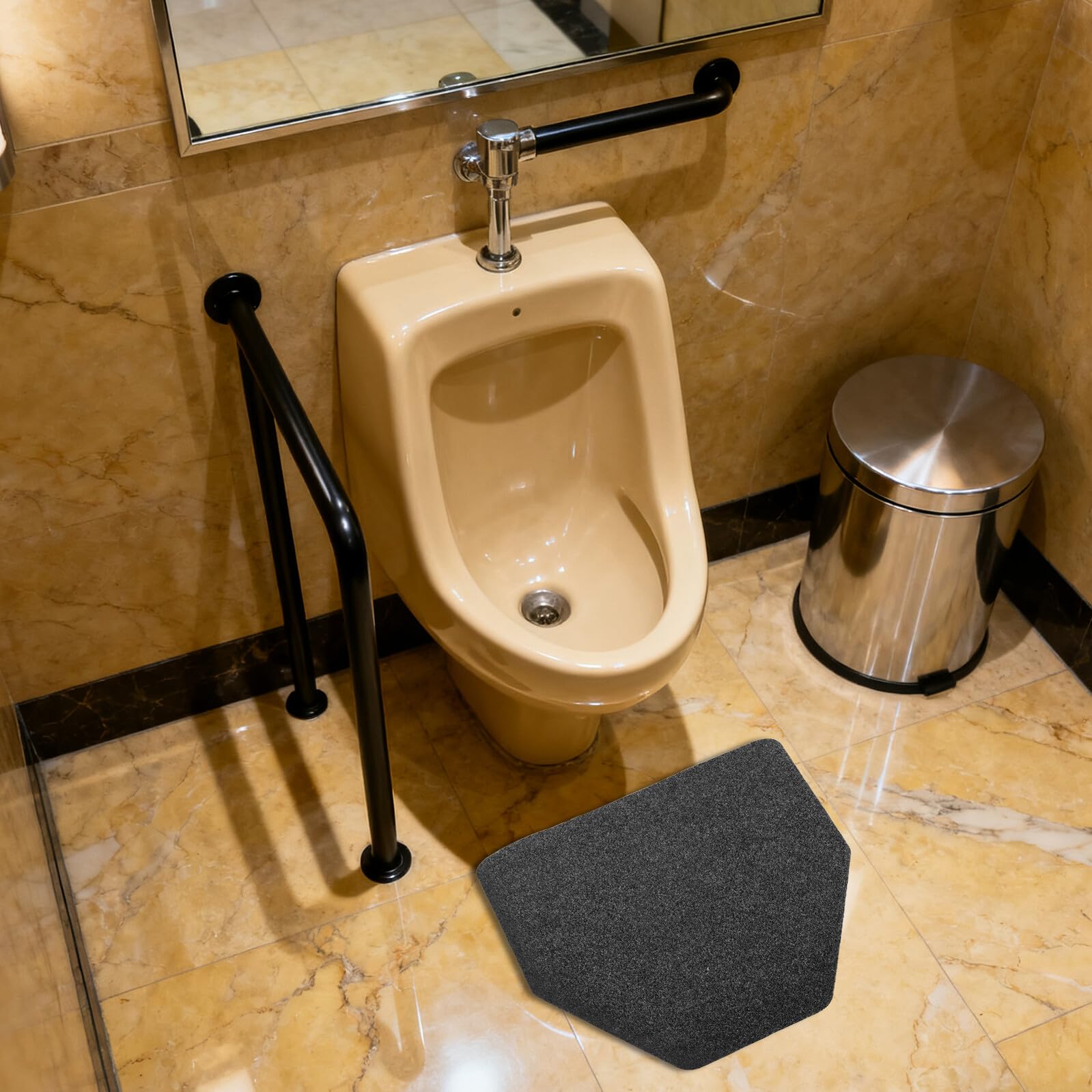 Hohopeti 4stücke Wc-badematte rutschfest Waschbar Urinalzubehör Urinalmatten für Herren-wcs Hygiene-lösung für Hotels Büros Öffentliche Toiletten