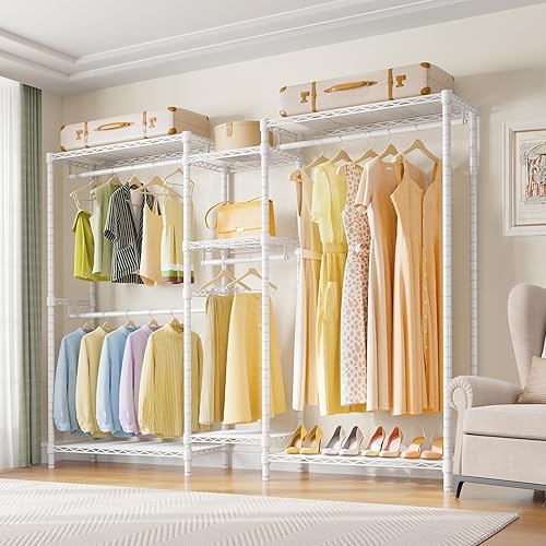 Vista 15 de VIPEK - Perchero resistente de 5 niveles, de alambre, para colgar ropa Negro