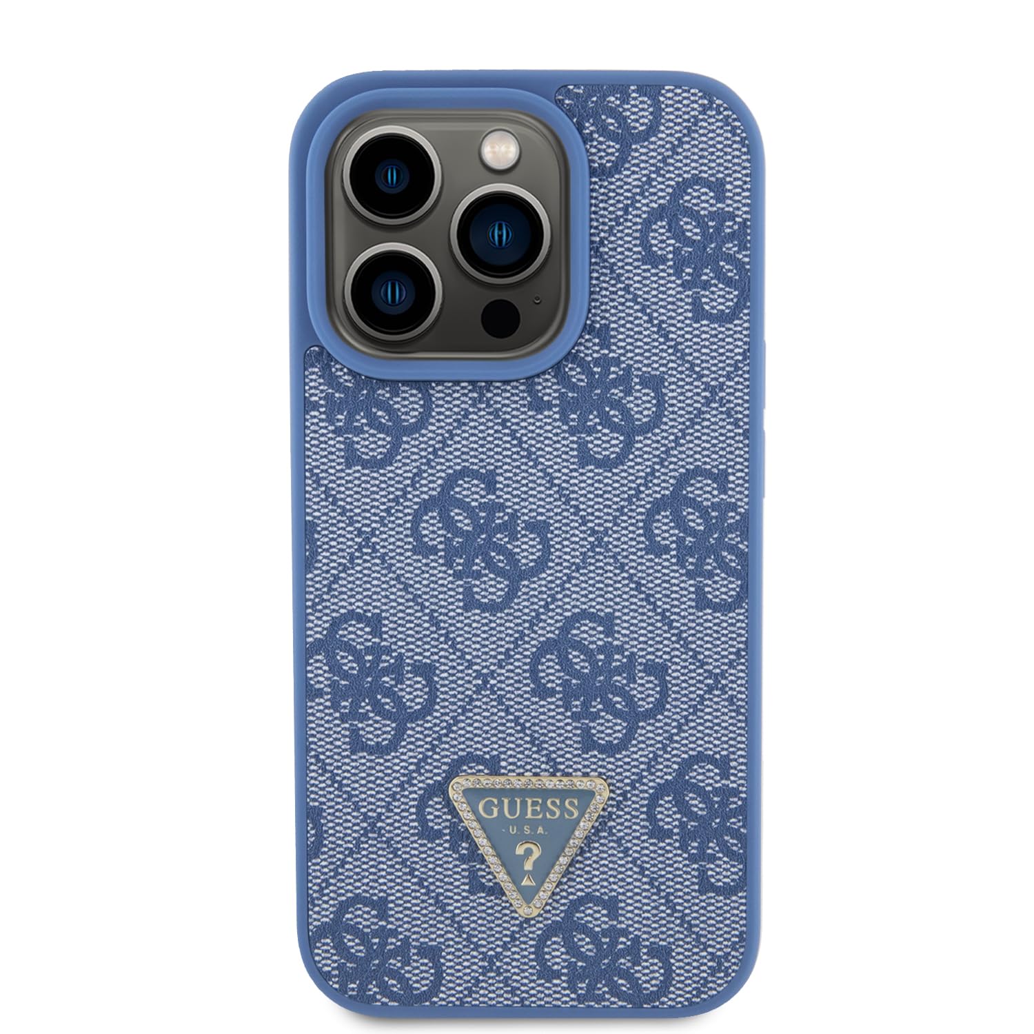 GUESS GUHCP15LP4TDSCPB - Carcasa para iPhone 15 Pro de 6,1 Pulgadas, Color Azul