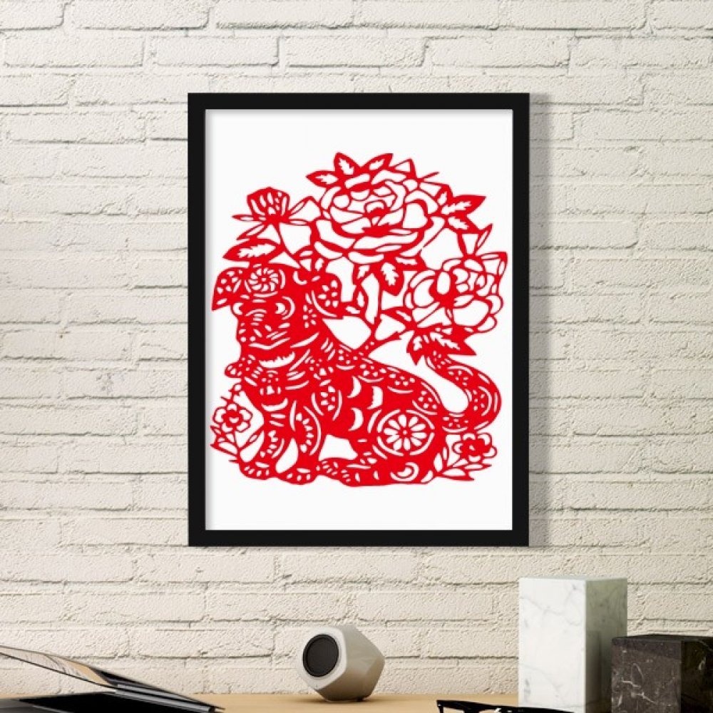 Cadre photo bois noir DIYthinker : valorisez un mur vide avec l'art du Nouvel An Chinois