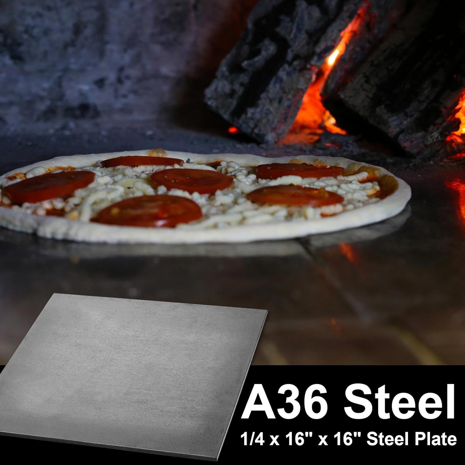 LEIFIDE 1/4 Hot Rolled Steel Plates, A36 Steel Base Plate, Weldable Metal Plates for Structural Support and Industrial Use(1 Piece,1/4 x 16" X 16")