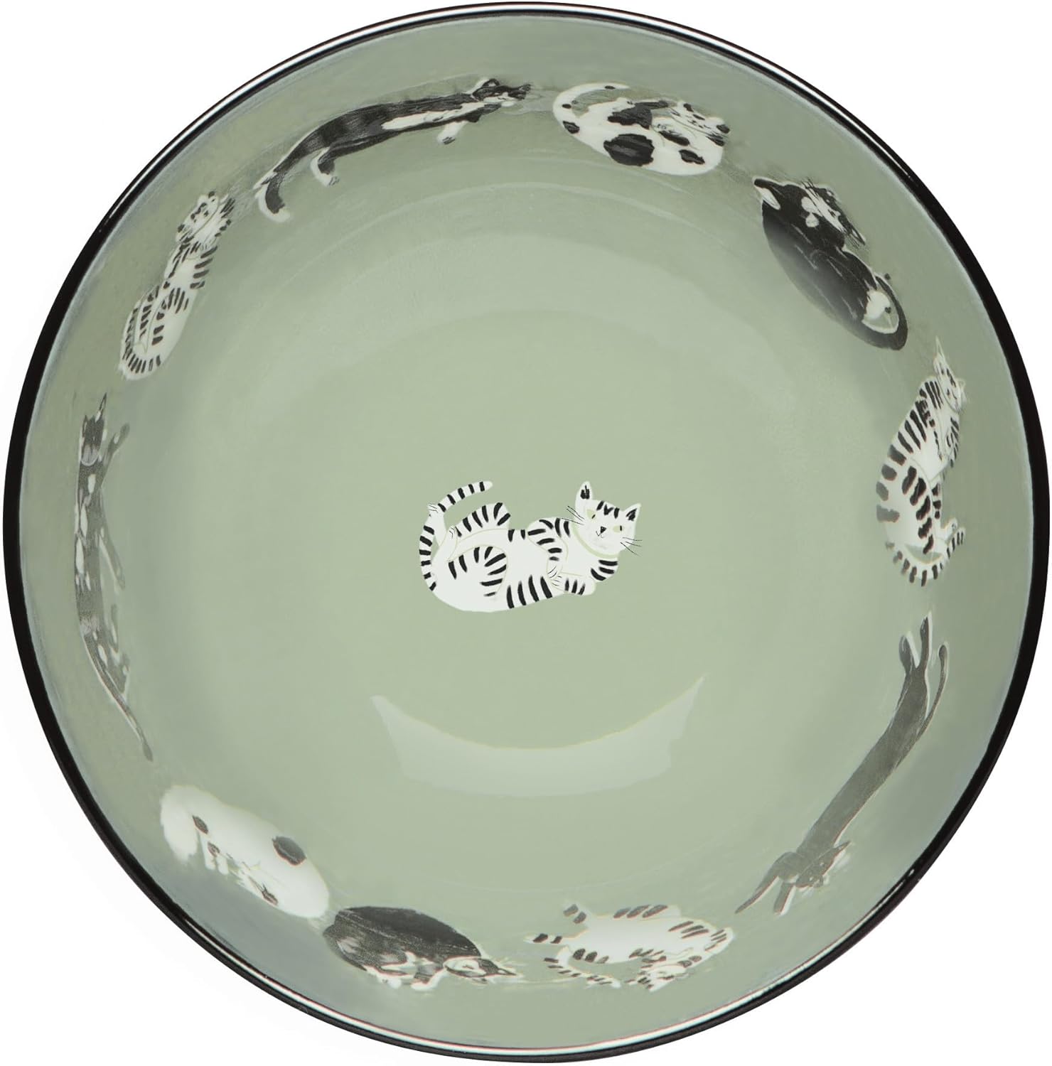 Jubilee Danica 磁器遊び心のあるモダンボウルセット 4-14オンス 食器洗い機&amp;電子レンジ対応