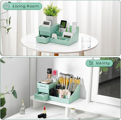 Miniatura 5 de VITVITI Makeup Organizer Countertop, Plastic Toothbrush Holders for Bathroom, Bathroom Organizers and Storage with Drawer for VanityCounterSink