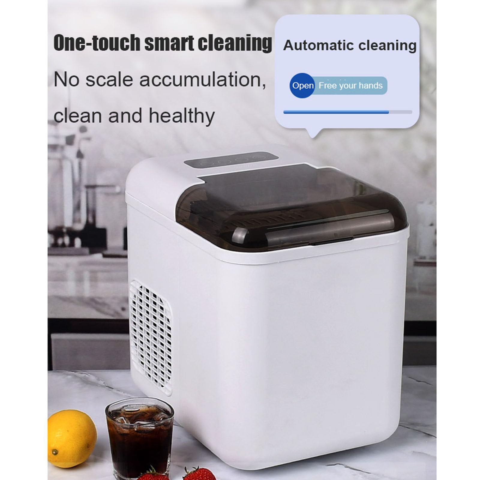 Generico Macchina per Il Ghiaccio – Macchina Portatile da banco per cubetti di Ghiaccio con Funzione autopulente – Produce 9 cubetti di Ghiaccio in 6-8 Minuti – Ideale per casa, Cucina, Ufficio o Bar