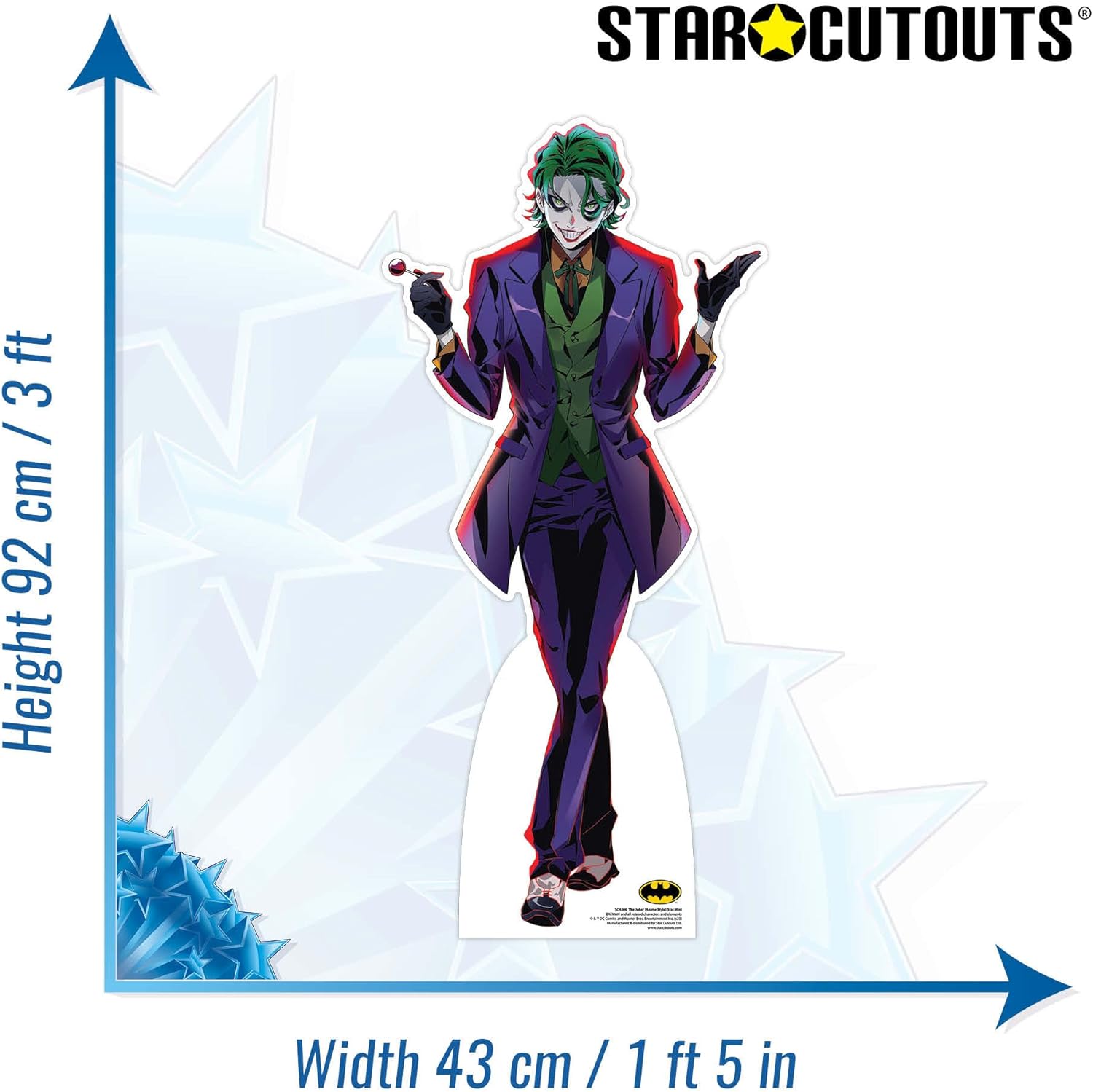 SC4306 The Joker Anime Style Star Mini Cardboard Cut Out Height 92cm