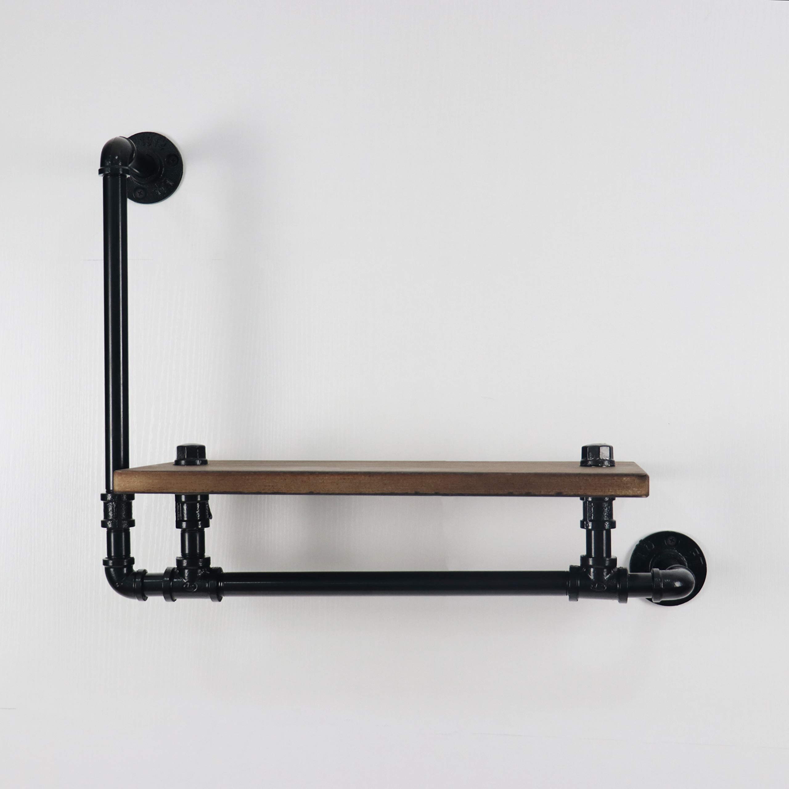 Buy KINMADE Industrial Pipe Floating Shelf Rustic Vintage Display Rack