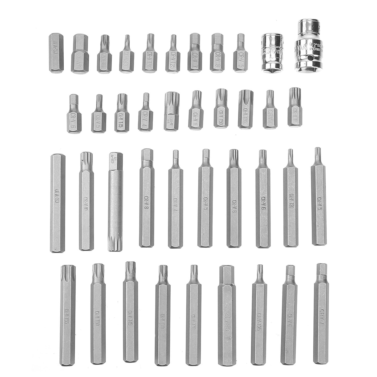Alipis Juego Profesional de 40 Llaves Hexagonales de Acero Cromo-vanadio Cabezas Combinadas para Taller y Maquinaria, Incluye Destornilladores y Adaptadores