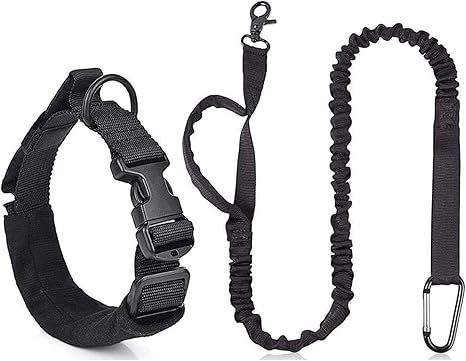 Black dog collar and leash Clearance