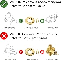 Vista 2 de Kit de adaptador de ducha Pieza de repuesto para Moen 145058 convierte la válvula estándar a la válvula de Moentrol