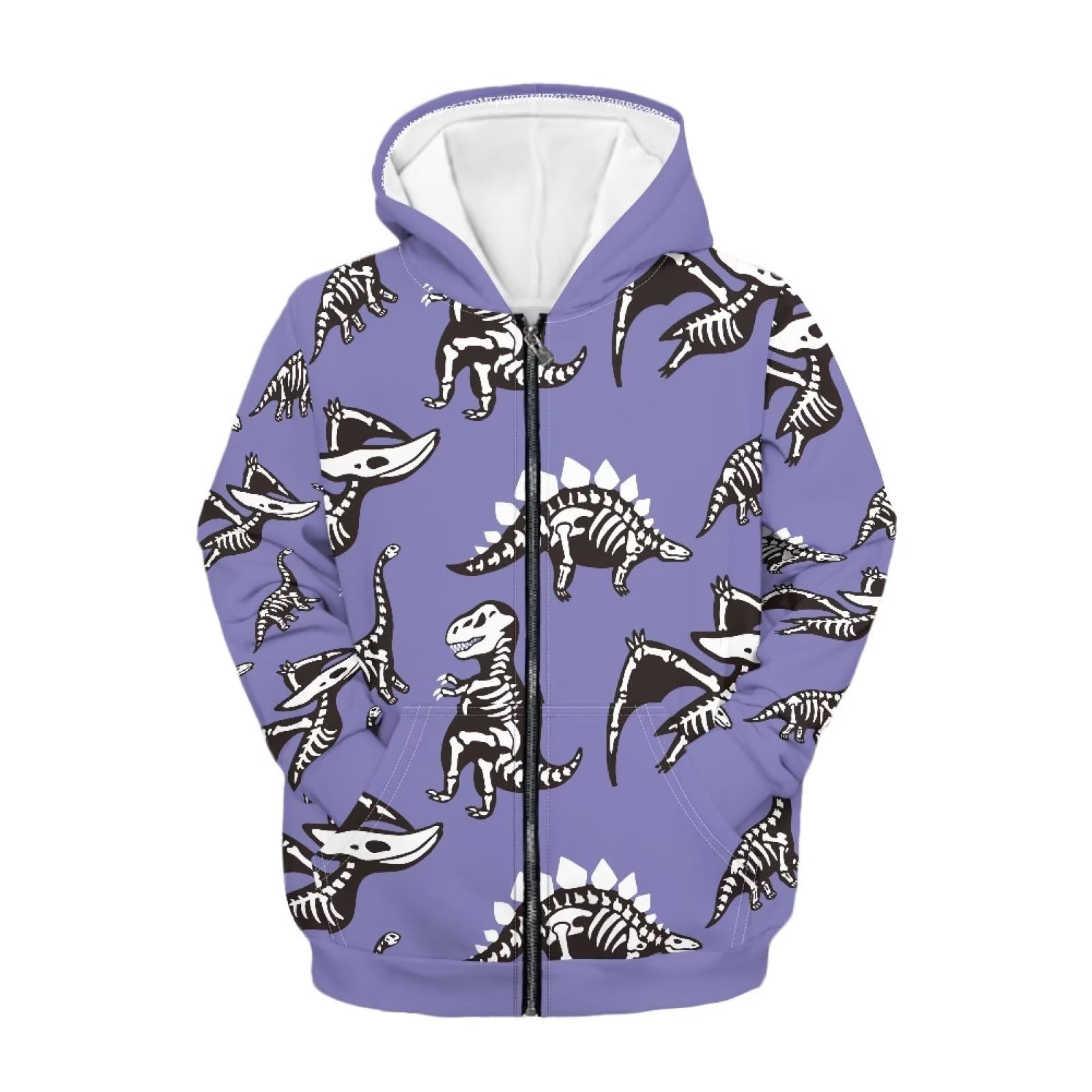 Zipper Hoodie for Kids Full Zip Up Sweatshirt Active Coat Hooded Pullover with Pockets Size 6-16 Boys Girls