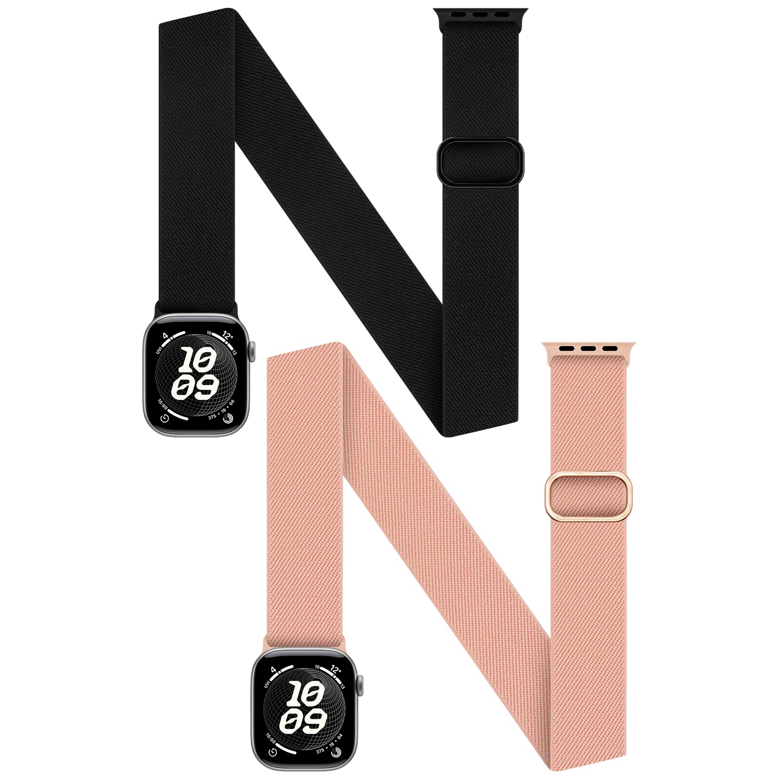 Stretchy Ankle/Arm Straps Compatible with Apple Watch Strap 38mm 40mm 41mm 42mm 44mm 45mm 46mm 49mm, Solo Loop Nylon Sport Ankle Band for iWatch Series 11 10 9 8 7 6 5 4 3 2 1 SE Ultra Women Men — view 10