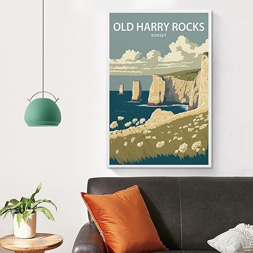 Miniatura 4 de Lienzo impreso en lienzo con diseño de Harry Rocks para oficina, hogar, dormitorio, decoración, regalos, mural, póster, 12 x 18 pulgadas (11.8 x