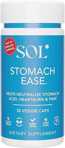 Suplemento para aliviar el estómago con cúrcuma, neutraliza el ácido estomacal, ayuda a la digestión, alivia la acidez estomacal - Alivio óptimo del