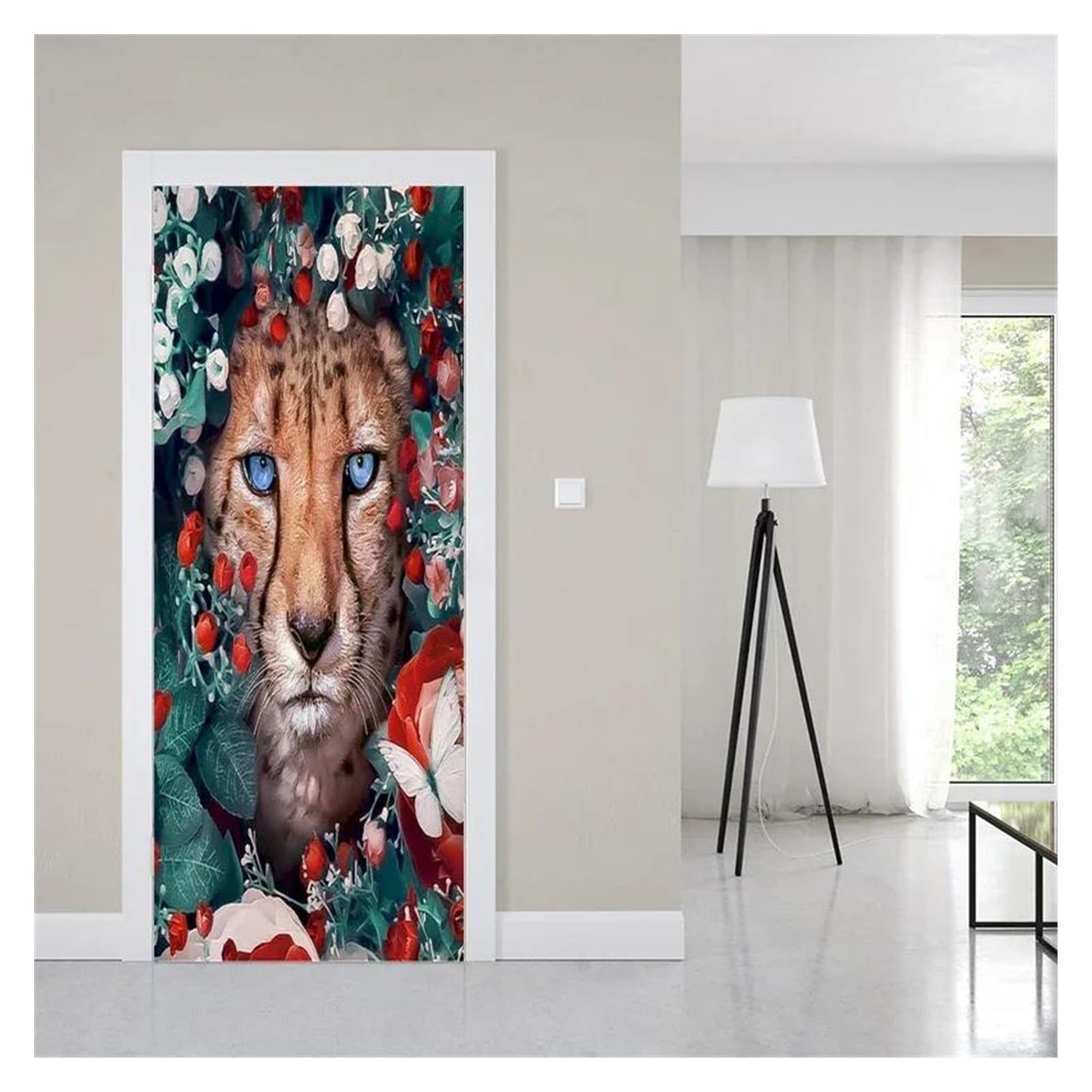 Décoration murale sticker fleurs d'animaux K 40x120cm idéale pour masquer les imperfections