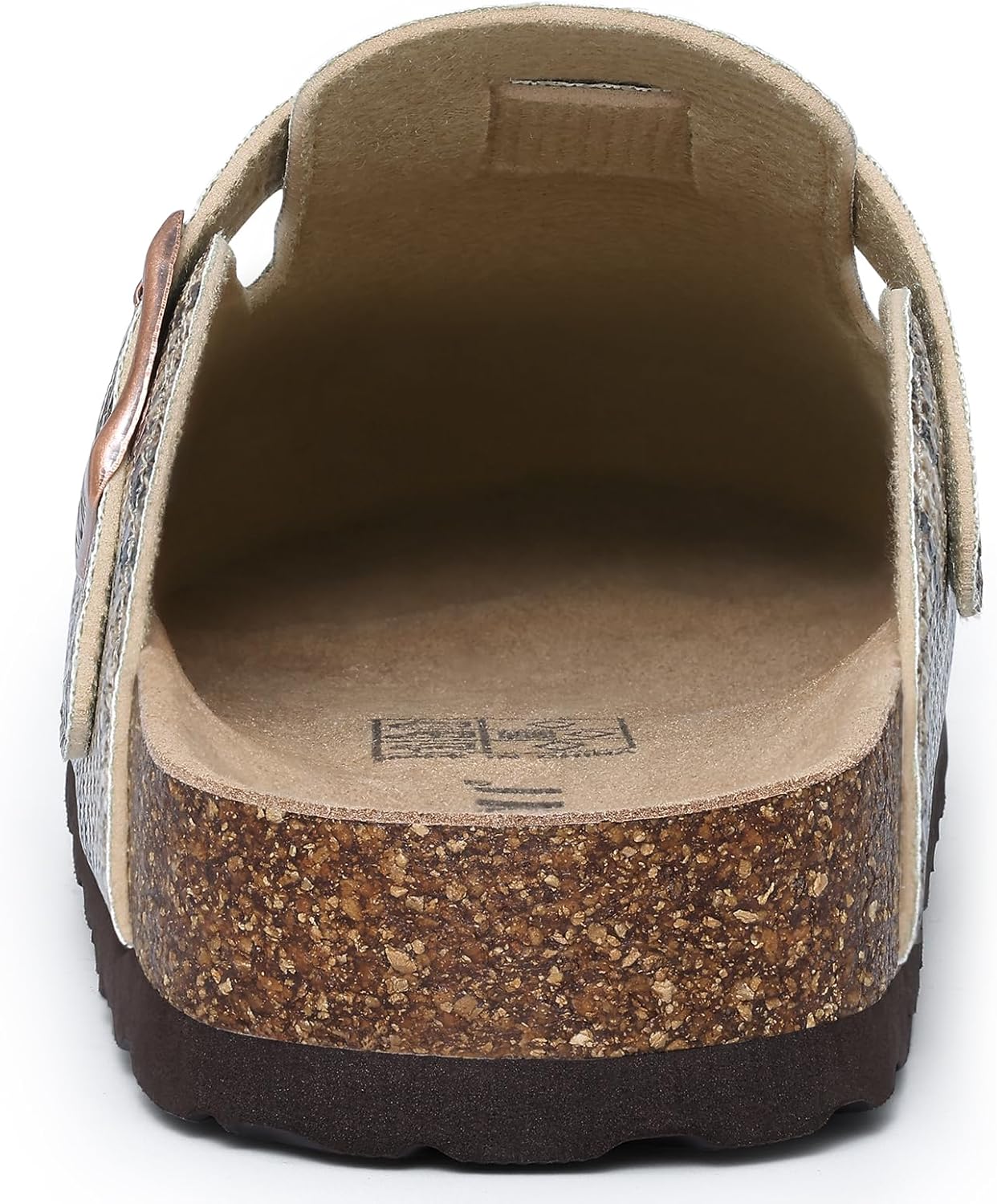 KIDMI Unisex Vegan Suede Clogs Leather Mules Womens Mens Cork Footbed Potato Shoes with Arch Support - Image 5