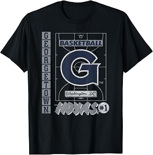 Georgetown Hoyas Basketball Vintage Court Black T-Shirt