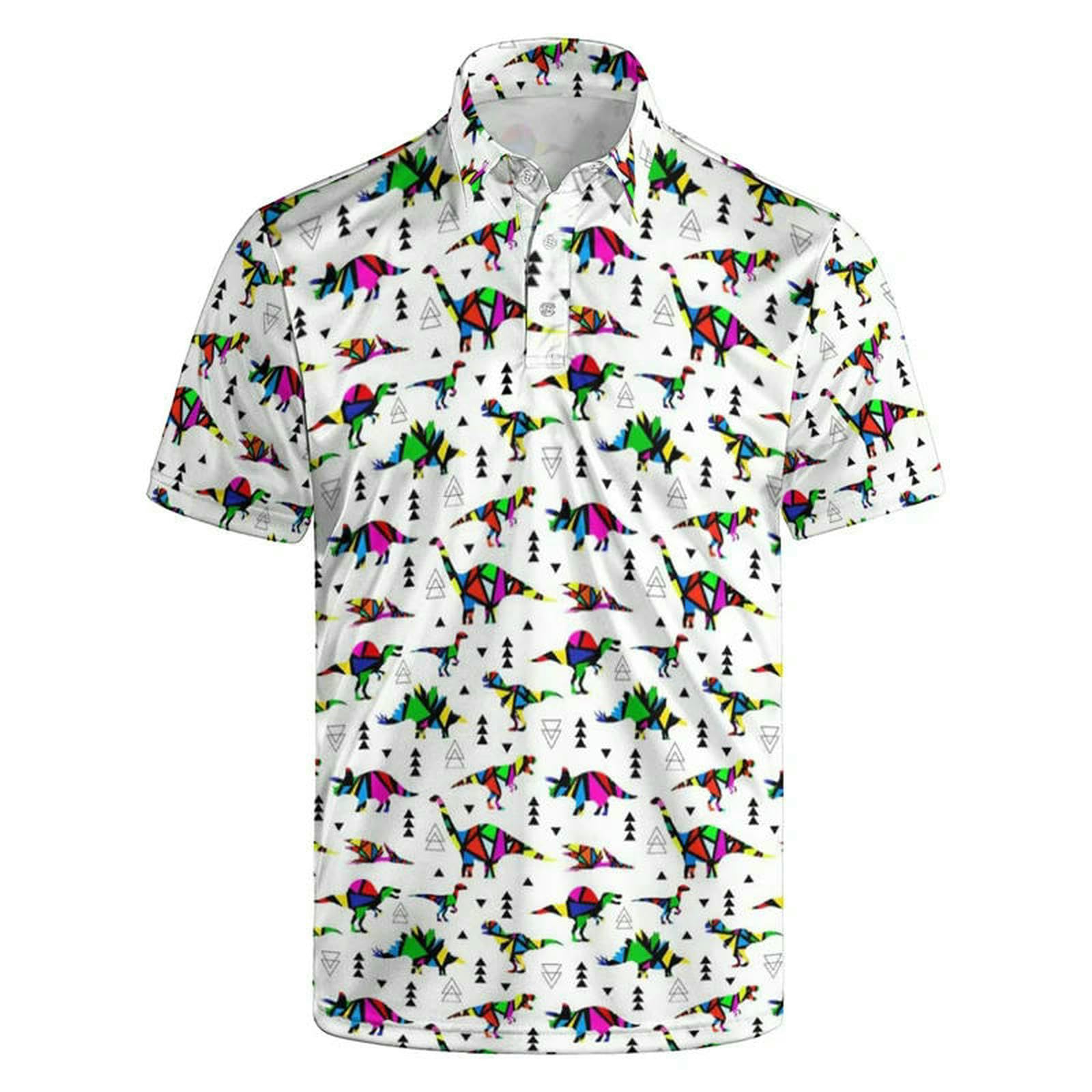 Męski T-shirt z nadrukiem 3D, koszulka męska na lato, tropikalne rośliny, grafika, krótkie rękawy, t-shirty, topy, casualowe guziki, revers, Tees-a--140 (9-10 t)