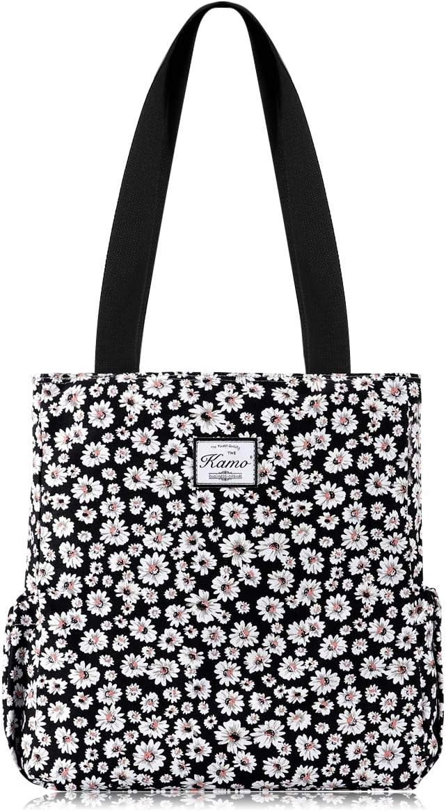 Floral Tote Bag - Waterproof Lightweight Handbags Travel Shoulder Bag for Hiking Yoga Gym Swimming Travel Beach