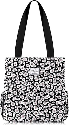 KAMO Floral Tote Bag - Shoulder Bag Stylish Shopping Casual Bag Foldaway Travel Bag Handbags for Women