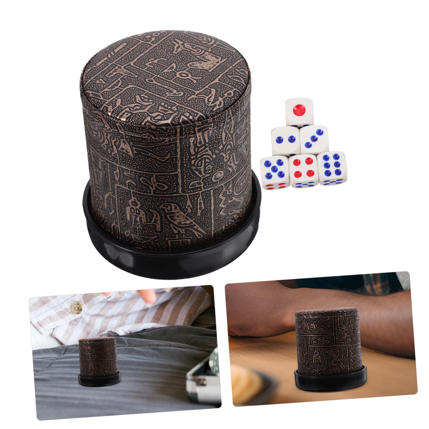 ibasenice 4sätze Ktv Würfelbecher Mit Würfeln Professioneller Party Spielwürfelbecher Für Tischspiele Für Freizeit Und Geselligkeit