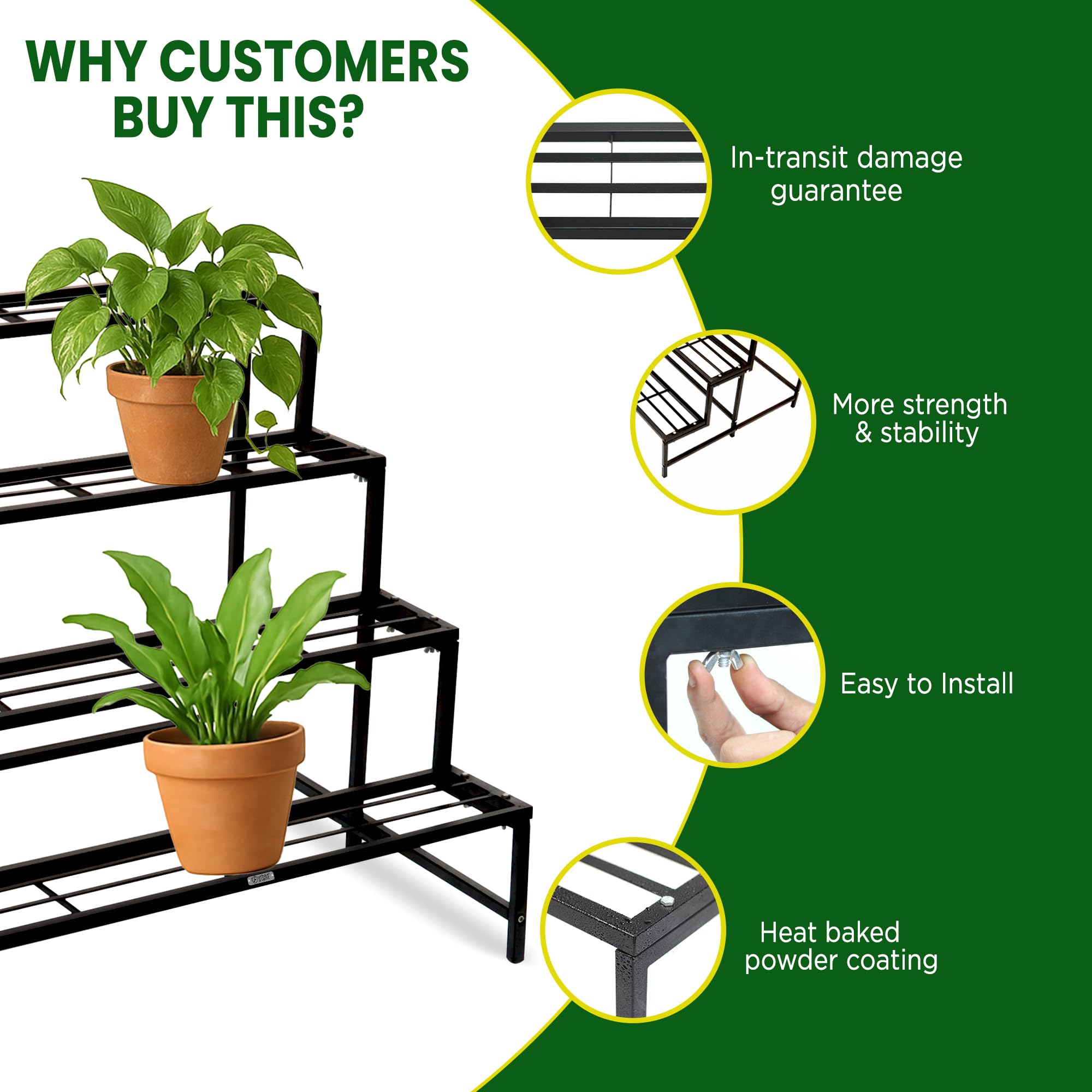 Urban Plant Ladder Stand - Plant Pot Stand -3