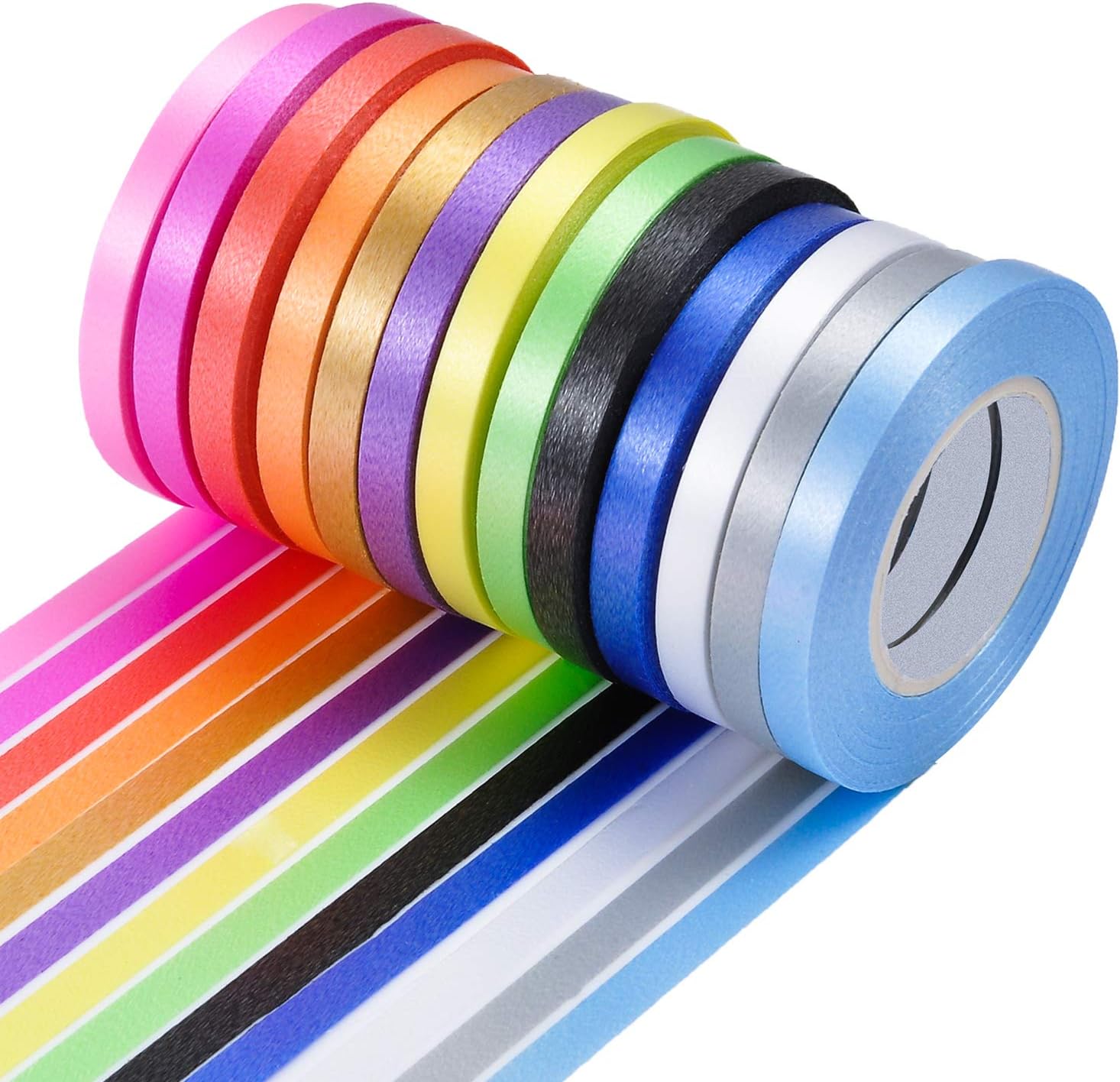 Aenoyo 26 Rolls Curling Ribbon Set Crimped Balloon String Gift Wrapping Ribbon Bow Ribbon for Party Wedding Festival Crafts (286 Yards)
