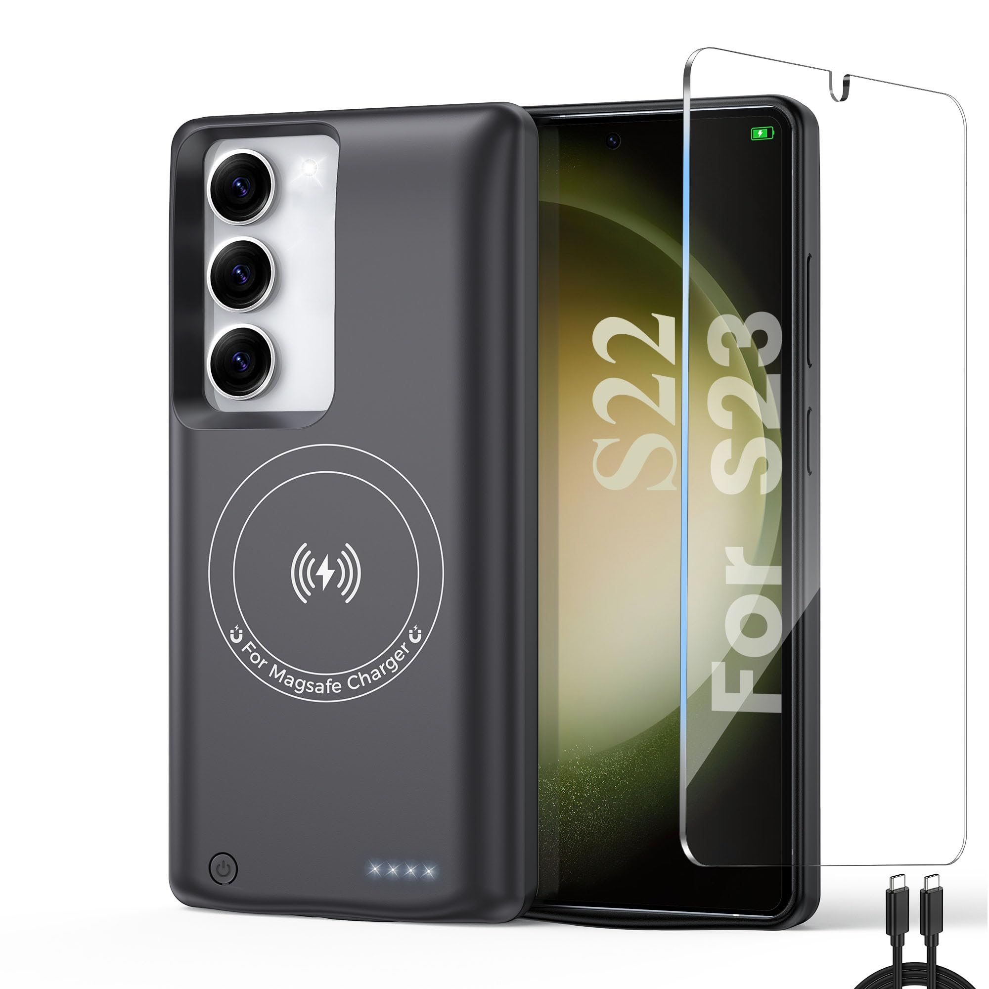 ricarica wireless portatile per s23/s22 con batteria 10000 mAh