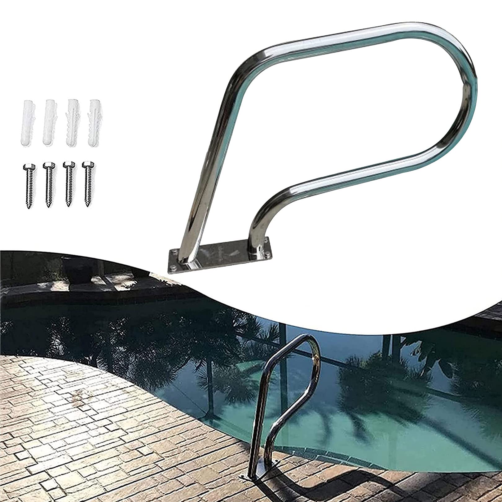 Garde-corps de piscine contre les glissades poignée en acier inoxydable 304