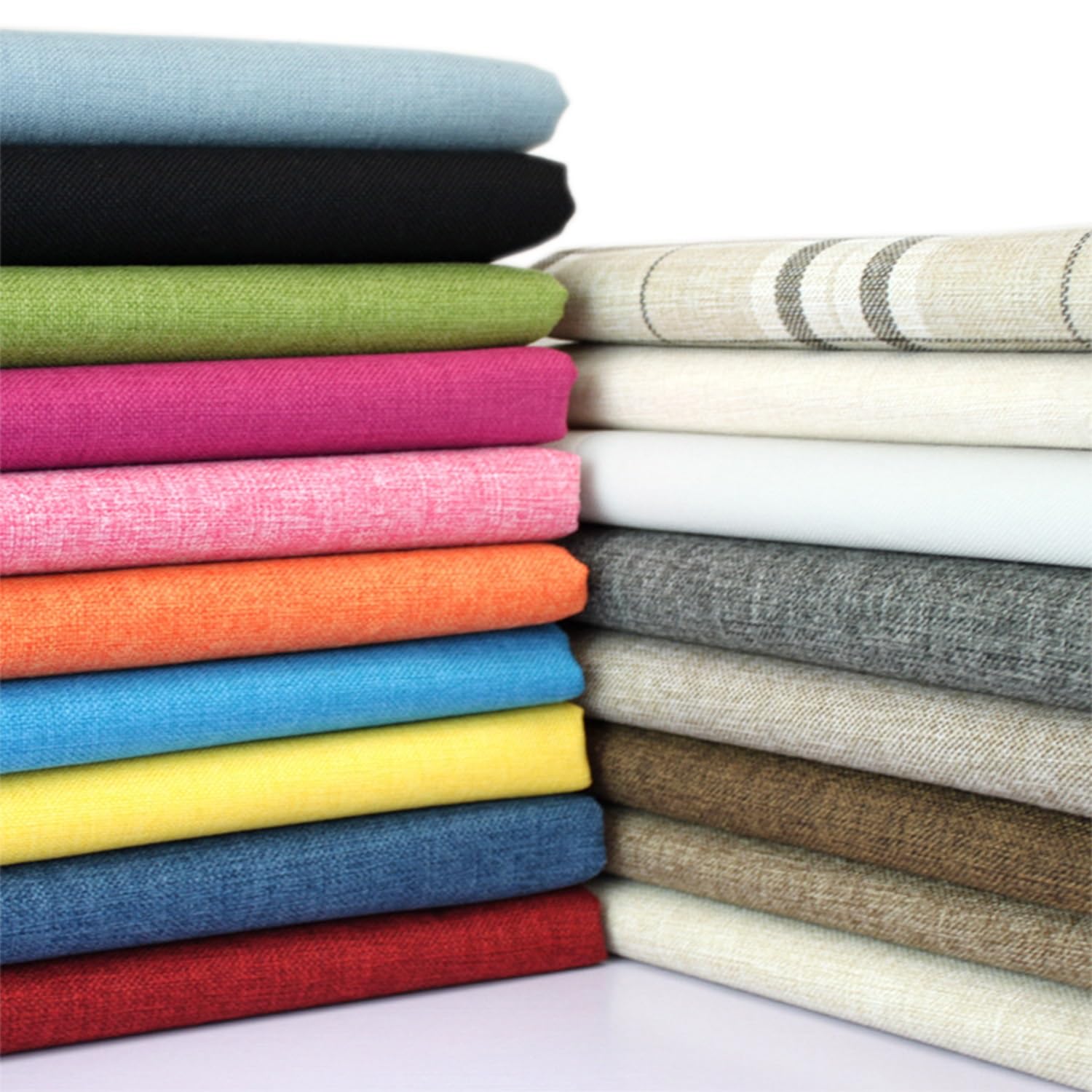 Tessuto di Cotone-lino per tappezzeria, al metro - larghezza 150cm | Tessuti per divani cuscini sedie letti copriletto stoffa arredo tappezzeria interni,resistente(Blu,150x500cm)