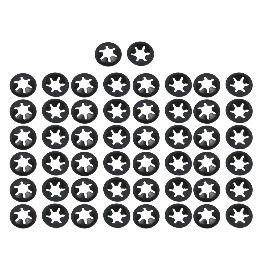 100 Stück Sternschloss Sicherungsscheiben 6x14mm - Innenzahn Unterlegscheiben