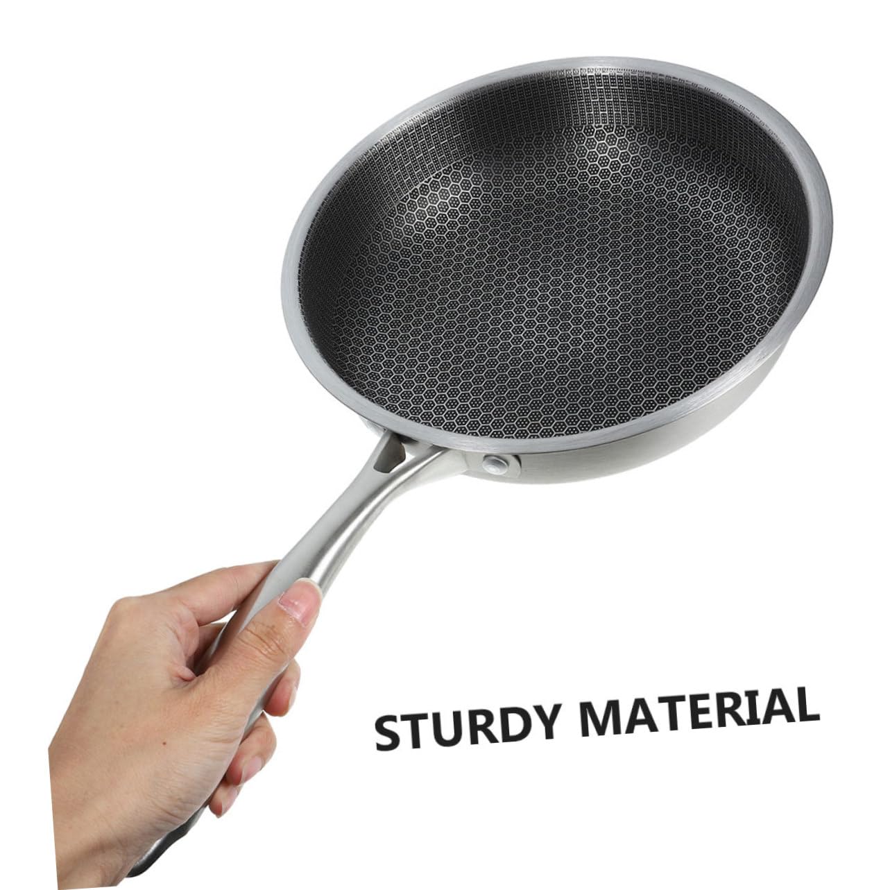 Artibetter Padella Omelette Acciaio Resistente Nido d'Arnia Antiaderente per Uova e Bistecca Distribuzione Calore Uniforme Compatibile Tutti Piani Cottura Incluso Induzione