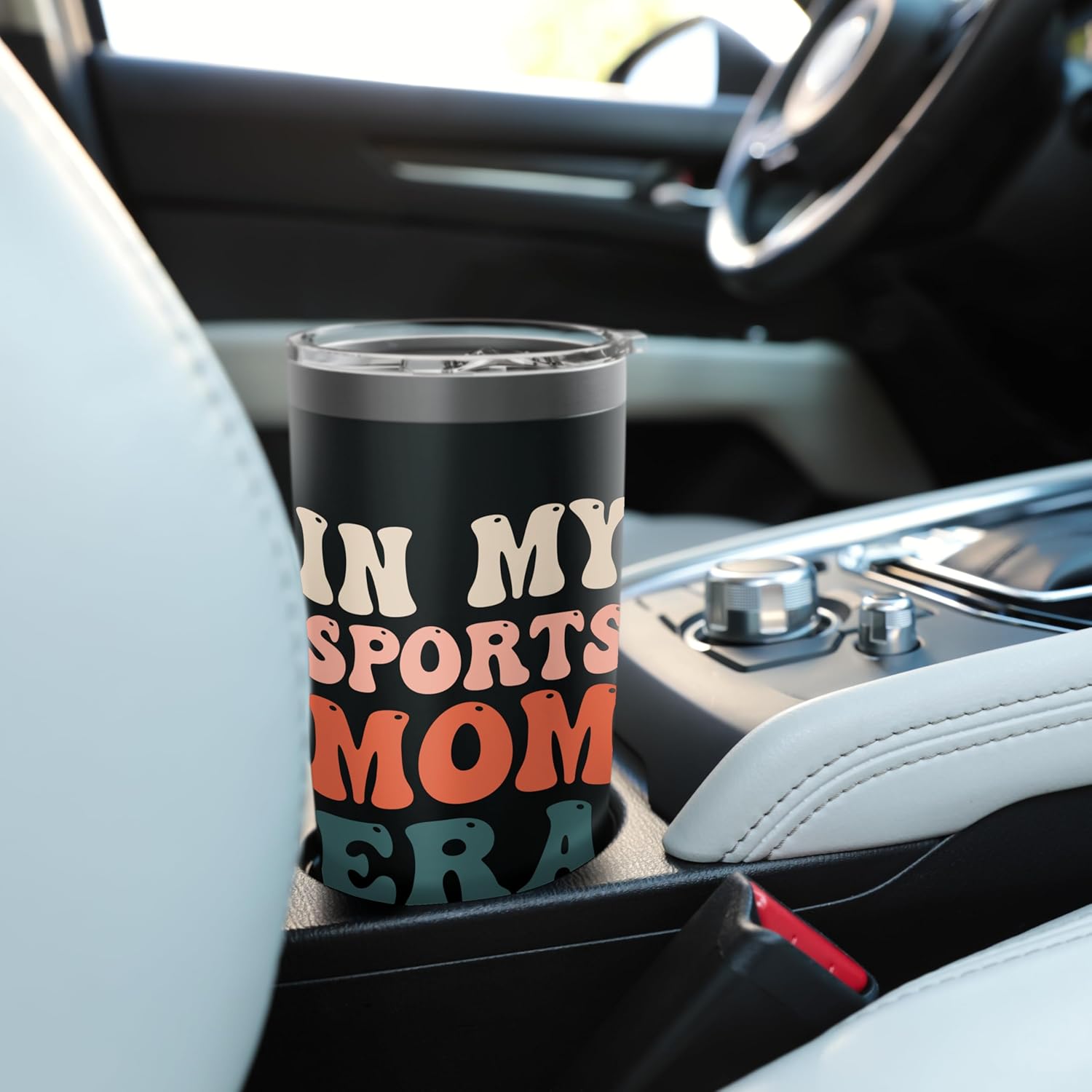 In My Sports Mom Era Stainless Steel Insulated Tumbler - Image 6