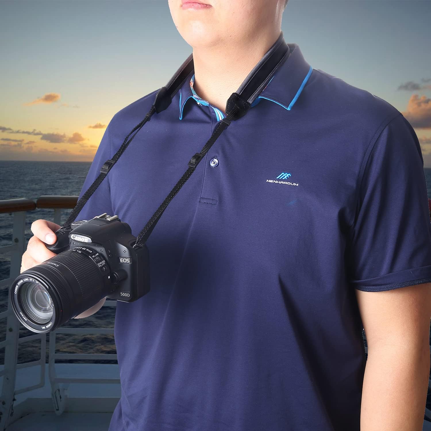 Eyeskey TROSCAS Super Comfort Neoprene Optic Straps | Loop Connectors | Field Repair Buckle | Lightweight | Adjustable Length Neck Straps for Binoculars Cameras (Type 4)