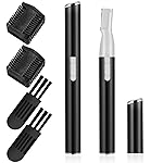 Chumia 2 Pcs Electric Eyebrow Trimmer Women Precision Face Razors Mini Shaver with Comb Christmas Women Gift Battery Operated Personal Epilator for Face Neck Fuzz Lips Leg(Black)
