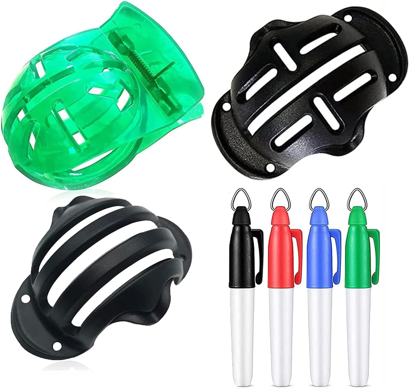 NHCDFA Golf Ball Markers, Golf Ball Line Drawing Marking Alignment Kits Golf Ball Marker Pens, Golf Ball Alignment Tool Liner Ball Marking Clip On Par Ball Marker Alignment