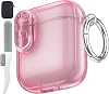 Valkit Compatible Airpods Case Cover Clear with Cleaner Kit & Lock, Soft TPU Airpods 21 Generation Case Transparent Shockproof Protective Case for Airpods 2nd1st Gen Charging Case