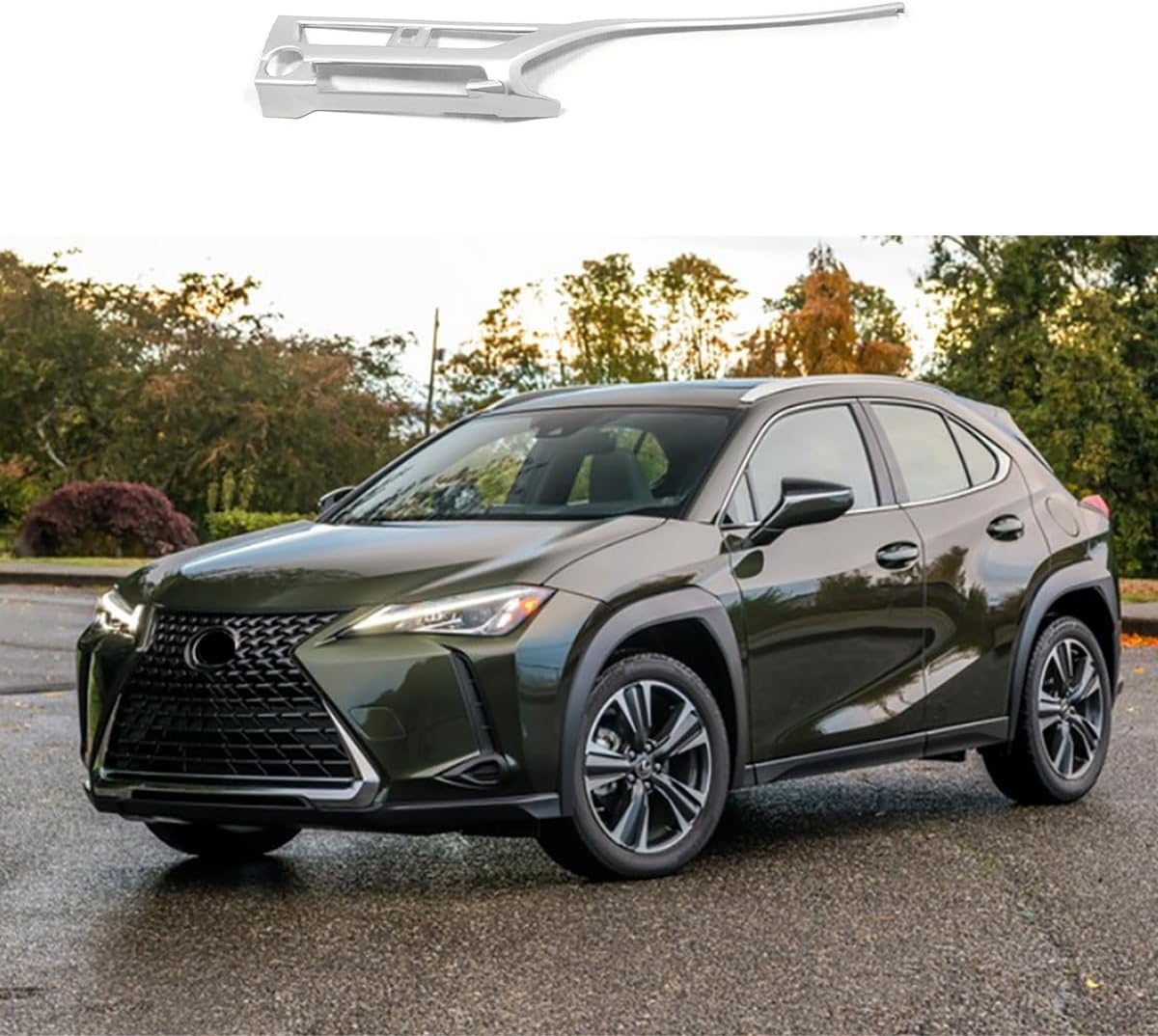 Car Accessories Fit for Lexus UX 200 250h UX200 UX250h 2019-2024 Inner Dashboard Center Console AC Air Vent Outlet Cover Trim (Matte Silver) 1PCS ABS