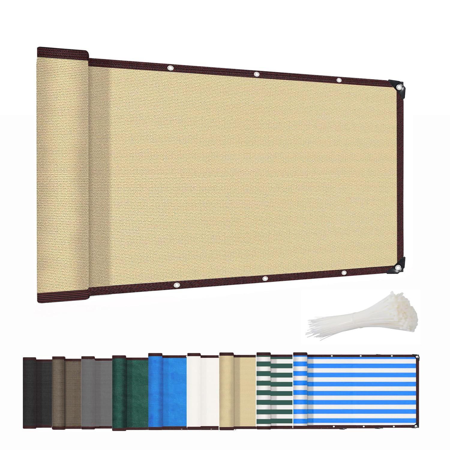 Kebinmaoyi Premium Greenhouse Shading Sunshade Netting for Plants, Effective Protection from Sunlight, for Garden, Patio, Plant,Flower,Chicken Coop,Carport, Sand,2.4x4.5m(5.6ft x3.3ft)