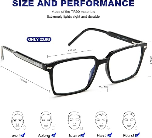 Miniatura 3 de Lentes de bloqueo de luz azul para hombres y mujeres, falsos nerd para computadora, para videojuegos, anteojos cuadrados antirreflejos y UV RF6201