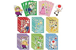 Mario Stickers 24-Piece Pack for Kids: Fun DIY Craft Project with 8 Unique Designs