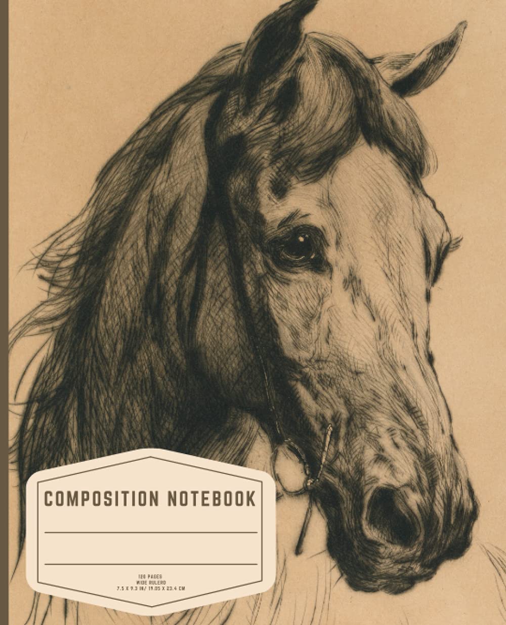 Horse Composition Notebook: Wide Ruled Horse Composition Book: Beautiful Wide Blank Lined Workbook for Kids Girls, Boys, Students, Teens, Home School, and College Students