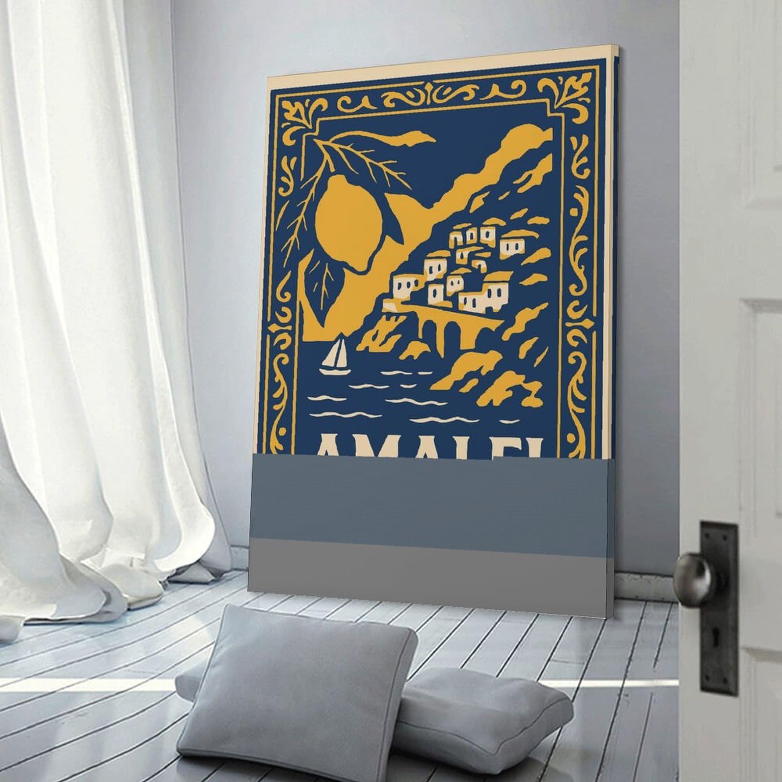 Junmoney Canvas Wall Decor Amalfi Coast Travel (4), 08x12inch(20x30cm), for Gallery Wall Layouts in Home Or Office, Home Wall Art for Statement Displays