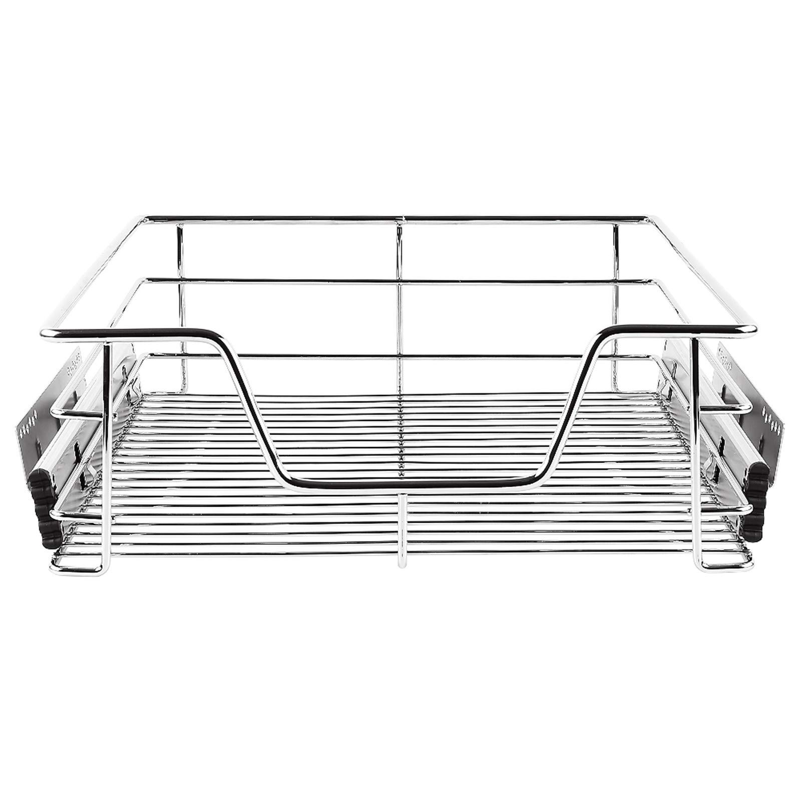 OHMG Cassetto Estraibile, Cestello Telescopico, Cassetto Cucina Mobile, Acciaio Cromato, Carico Massimo 20KG (60cm, 1PC)