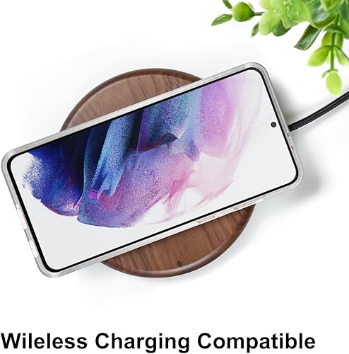 Miniatura 6 de JIAXIUFEN Galaxy S21 - Funda para Samsung Galaxy S21 5G de 6.2 pulgadas, diseño de mármol con purpurina dorada, delgada, a prueba de golpes, de