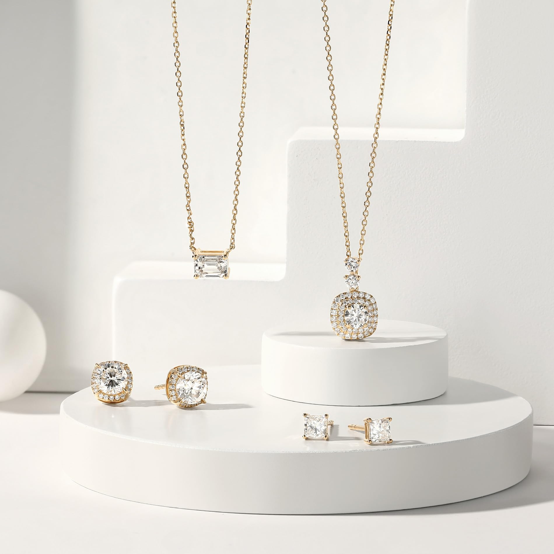FANCIME Lab-Grown Diamant Creolen Huggies Ohrringe aus Solide 14 Karat 585 Gelb Gold Ohrringe Schmuck Geburtsstein Geschenk für Damen Mädchen Sie (0.7 ct, D-E Farbe, VS Clarity), Durchmesser: 15 mm