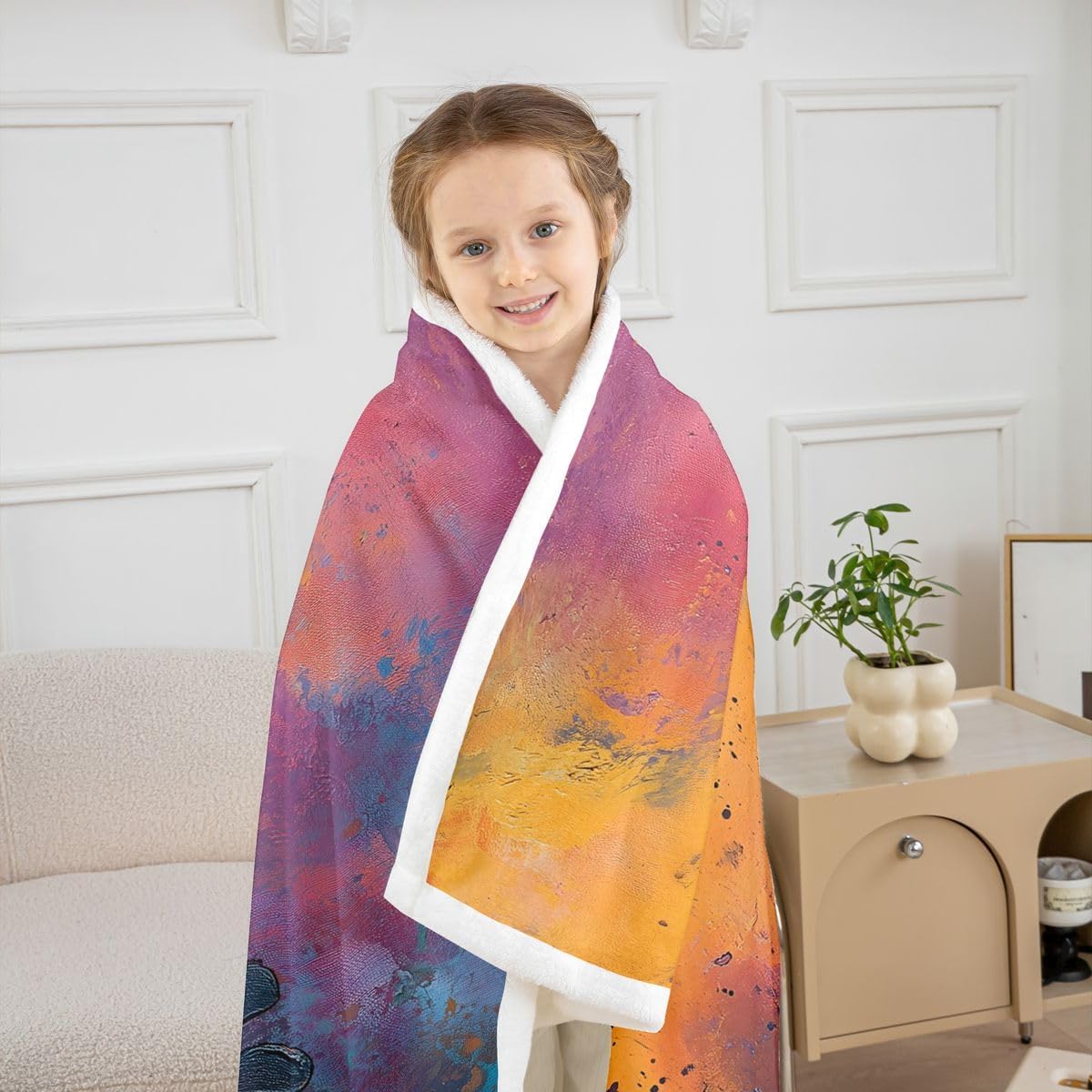 Feelyou Cat Paw Sherpa Blanket Plush Fuzzy Cute Dog Paw Fleece Throw Blanket Boys Girls Kitten Puppy for Bed Couch Chair Living Room Pet Animal Bedroom Decor Baby 30"x40"