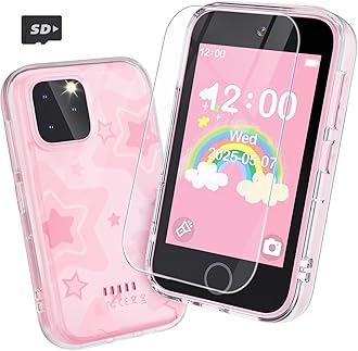 Kids Smart Phone for Girls, 3.5'' Touchscreen Kid Phones Toys for Girls 3 4 5 6 7 8 Years Old, Christmas Birthday Gift for Ages 3-8, Toddler Phone with Dual Camera, Music Player, Game, Habit Tracker